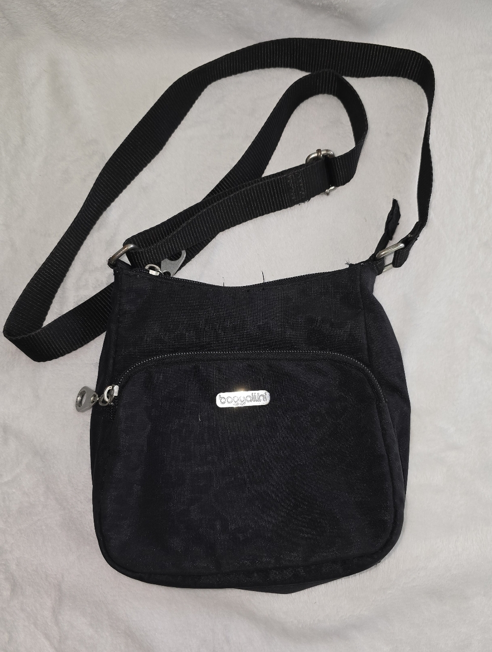 The Baggalini Black Leopard Joey Bagg Crossbody